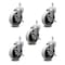 Service Caster 4 Inch Thermoplastic Wheel 1/2 Threaded Stem Caster Set with Brakes SCC, 5PK SCC-TS05S410-TPRS-SLB-121315-5 - alternate 1